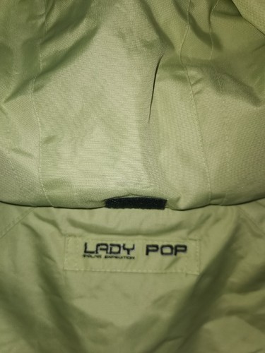 Lady Pop Polar Expedition Base Camp Lime Green Climacold Anorak Jacket Hood UK M - Picture 18 of 24