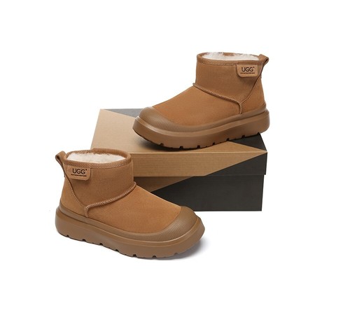 Australian Shepherd® UGG Boots Sheepskin Wool Ankle Chunky Platform Harrison - Picture 5 of 20