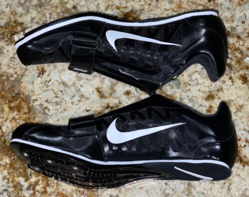 NIKE Zoom LJ 4 Long Jump Pole Vault Black White Track Spikes Shoes NEW Mens 11.5 - Picture 3 of 7
