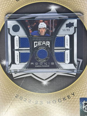 2022-23 Upper Deck Premier Gear Rookie - Owen Power #PGR-OP /99 Jersey Sabers RC