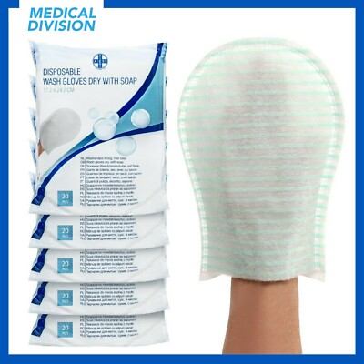 Manopole Saponate Monouso GM - 100 Pezzi Per Anziani, Con Spugna Morbida - Foto 5