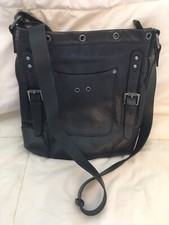 Treasure Bond Black Leather Crossbody Purse Bag-mint
