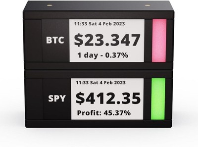 Stock Ticker with E-Ink Screen and WiFi Connectivity