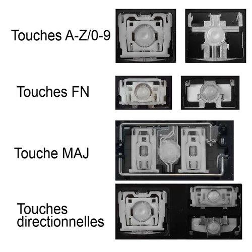 Touche de Clavier pour LENOVO V14, IdeaPad 3-14, Flex 5-14, Slim 7-14 - BACKLIT