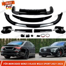 Aero BodyKit Spoiler f&uuml;r Mercedes S W223 Sport Line 2020+ Diffusor Heckfl&uuml;gel