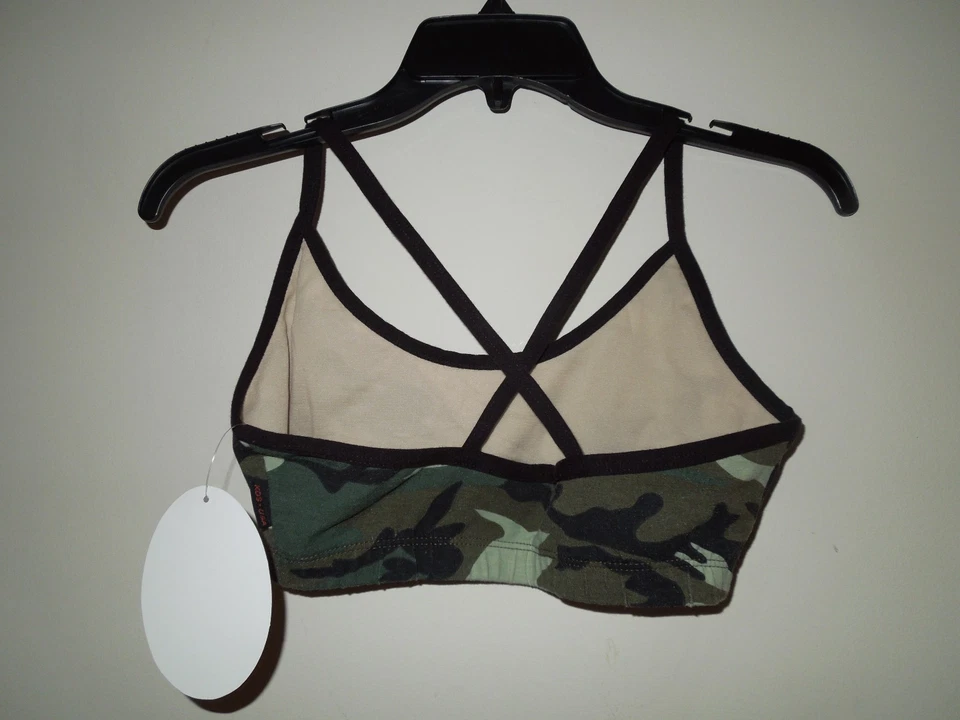 NUEVO CON ETIQUETAS KOS EE. UU. Sujetador de Entrenamiento Recortado Verde/Negro Grande Foto 2 de 3