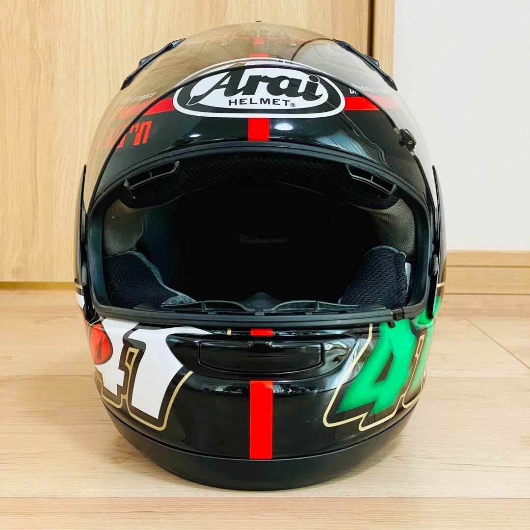 Autographed ARAI RX-7 RR5 Haga Noriyuki Full Face helmet