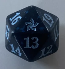 MTG FDN BLUE 20-sided Spindown Die / Dice (19 mm) Foundations Combine Shipping
