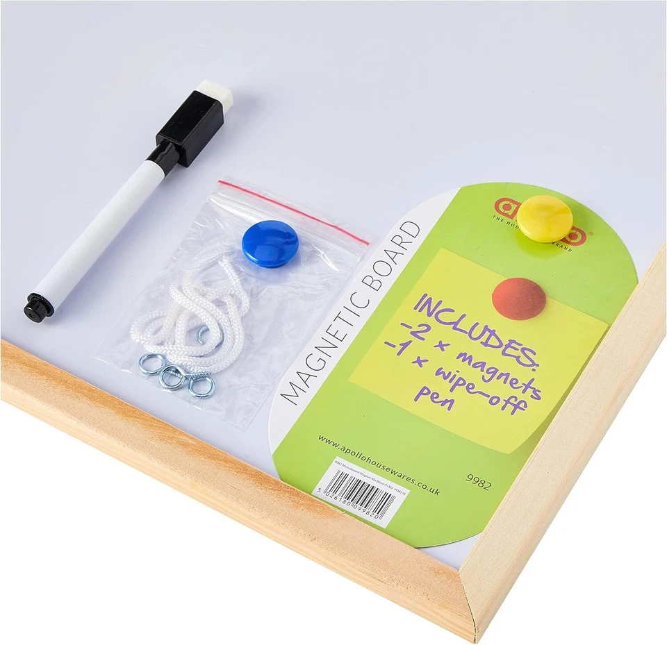 Memo Board Magnet 40cm x 30cm Reusable Wipeable Planner Organiser Gift Wall Kids - Image 2 of 3