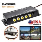 Car 4 Way camera 4 View Video Switch Parking Camera Split-Screen Image Control