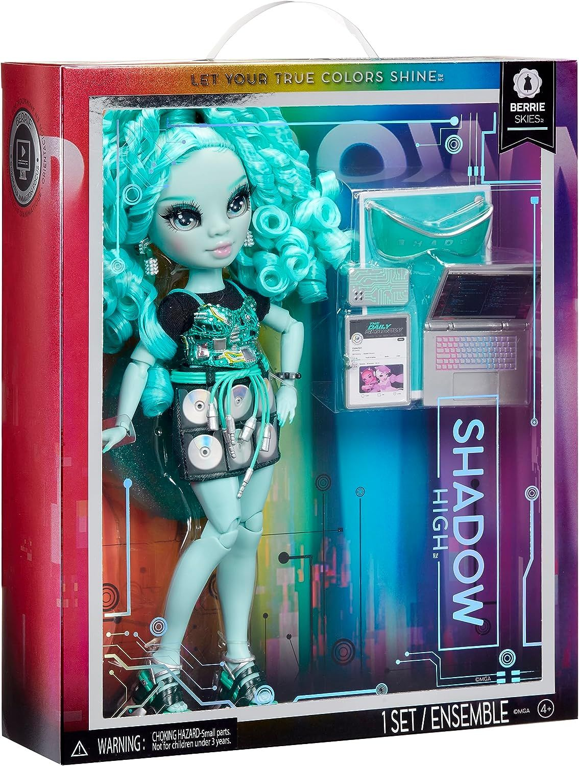 Rainbow High Shadow High Berrie - Blue Fashion Doll Outfit & 10+ Colorful Play Accessories