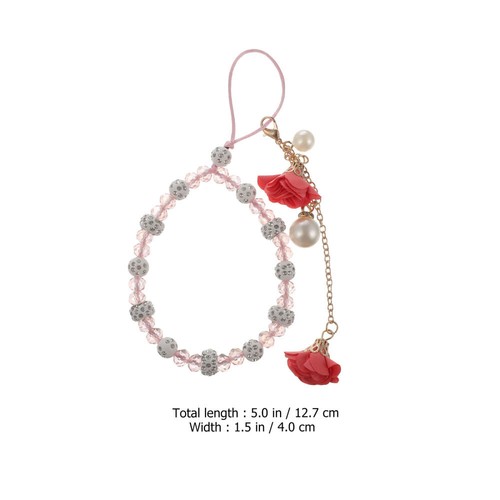 Phone Lanyard Wrist Strap Phone Rope Cell Phone Strap Crystal Keychain Wrist - 第 4/12 張圖片