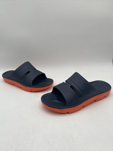 GILIGEGE Slippers Men’s Slip On Sandals Navy/Orange Size 46 - 第 3/5 張圖片