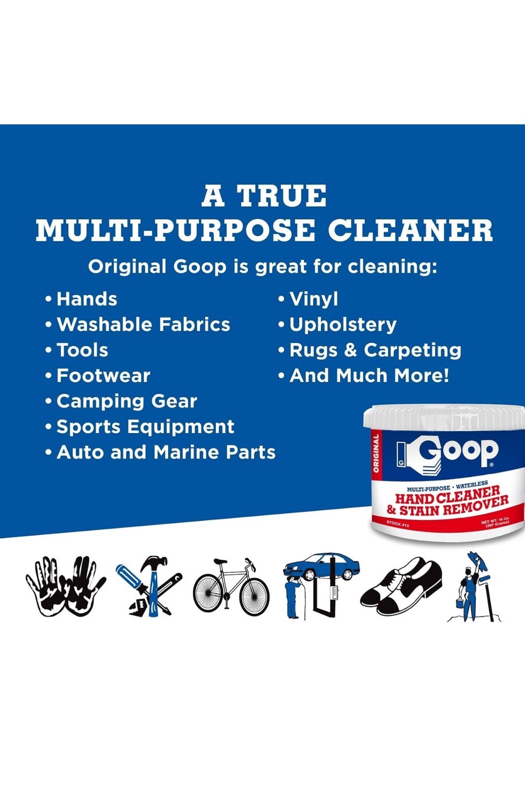 GOOP 14 Oz Biodegradable Hand Cleaner – Non-Toxic, Lanolin, Spot-Out