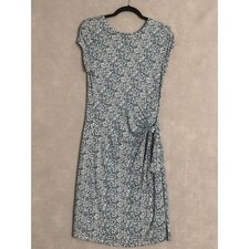 LOFT Ditzy Floral Dress Bodycon Front Tie Women's Medium