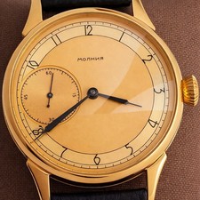 Vintage Molnija Soviet Mechanical Wristwatch 3602 Small Seconds USSR
