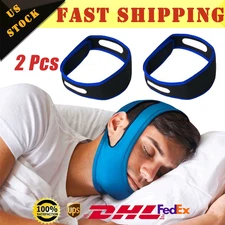 NEW 2PCS Anti Snore Chin Strap Stop Snoring Belt Sleep Apnea Support Solution US
