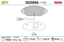 VALEO Bremsbelagsatz, Scheibenbremse Vorderachse u.a. für AUDI, CUPRA, SEAT