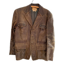 Vintage 30s 40s Field  Stream Gordon  Ferguson Goatskin Leather Jacket 41 x 29