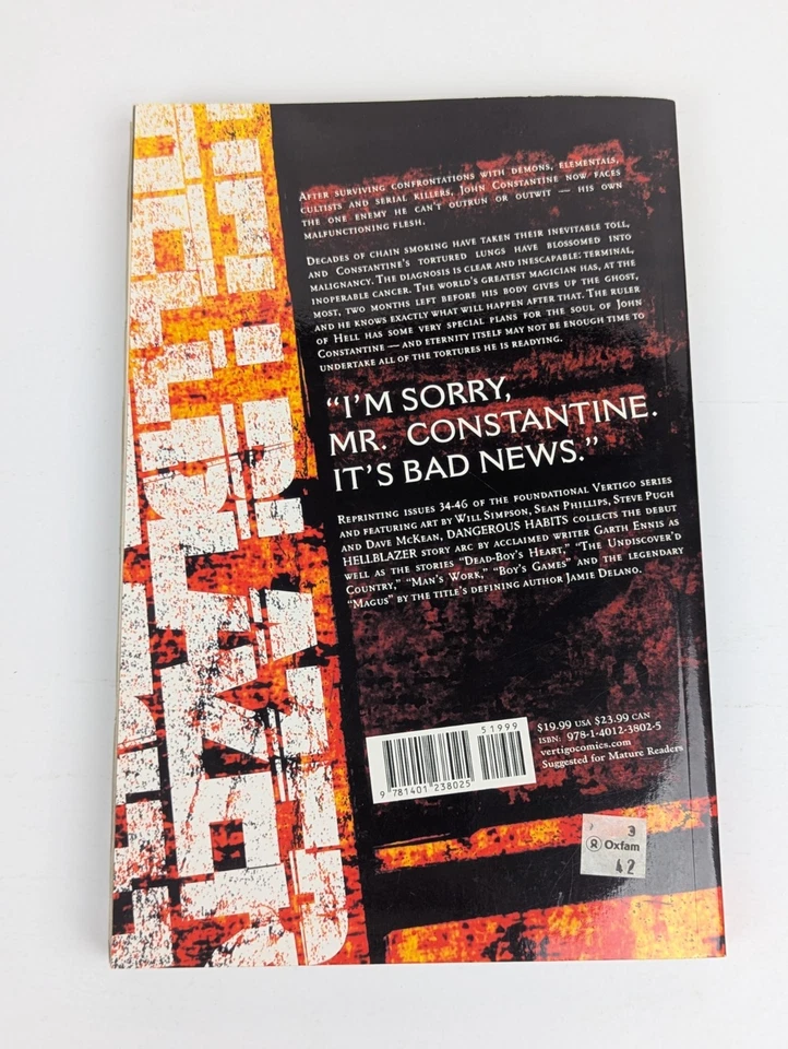 John Constantine: Hellblazer Vol 5 Dangerous Habits Vertigo TPB Garth Ennis - Imagem 2 de 4