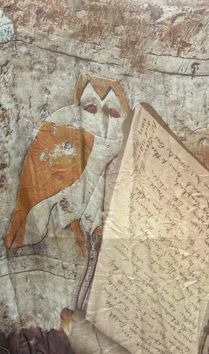 Ya Living Owl, Scripted Notes,Floral Scarf -Pre Owned View 2
