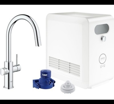 GROHE Blue Luxury Chrome Faucet for filtered chilled and sparkling water