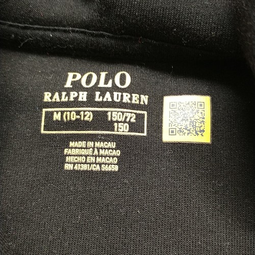 Polo Ralph Lauren Sudadera con Capucha Niños M 10-12 Negro Bolsillo Poni Deportiva - Imagen 9 de 11