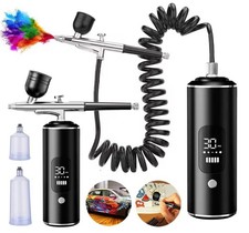 Kit Compressore Pistola A Spruzzo Aerografo Portatile per Unghie Arte Artigianato Pittura UK