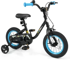 Kids Bike, 12 14 16 Inch Toddler Bicycle with Training Wheels, Space Theme Child