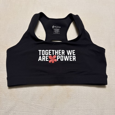 #ad #ad Peloton “Together We Are Power” Sports Bra Black Medium Support Women’s $15.00