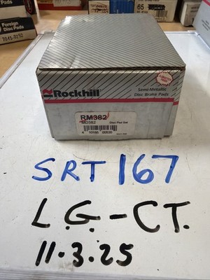 Rockhill Semi Metallic Disc Brake Pad Set RM382 Includes Four Brake Pads,  NOS