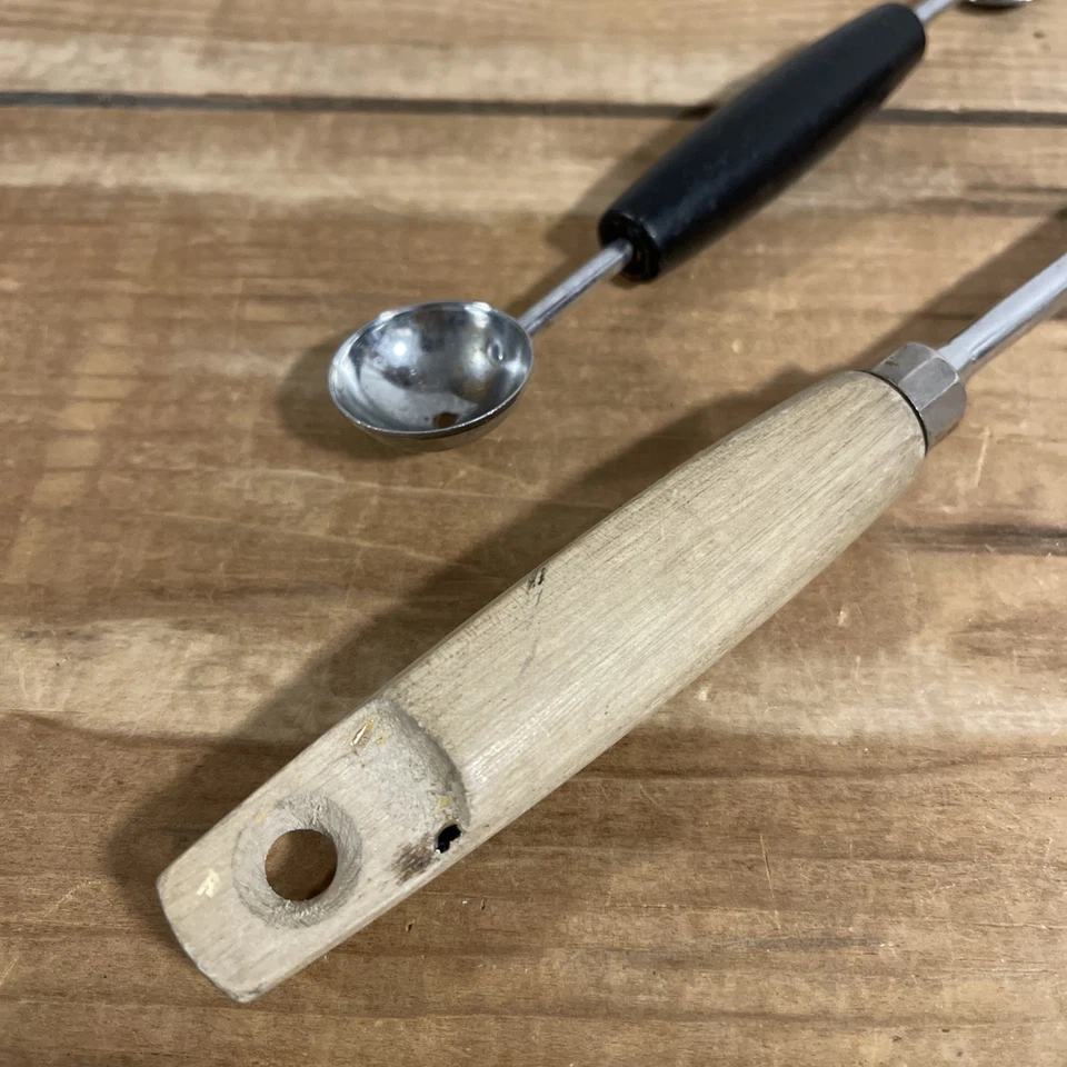 Vintage EKCO Stainless Slotted Spoon & Melon Baller Made In The USA - Image 4 of 4