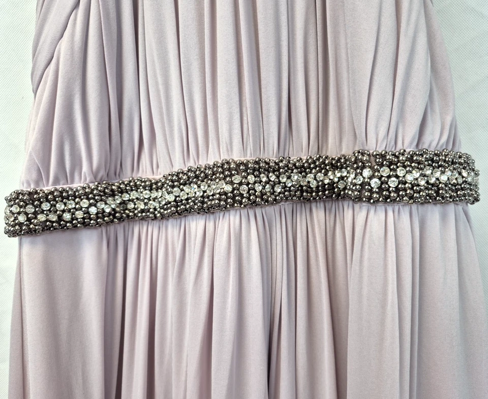 Coast Maxina Maxi Dress Ladies UK 14 Oyster Lilac Bridesmaid Wedding Prom Beaded - Image 3 of 4