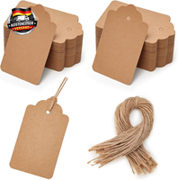 GeschenkanhäNger Kraftpapier Braun 200Er Set Mit Juteschnur FüR Verpackung Baste