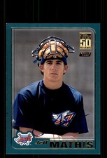 Signed Baseball Card Auto Jeff Mathis 2001 Topps Traded #T258 Angels