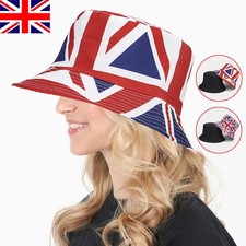 Union Jack Unisex Reversible Bucket Hat Queen's Jubilee British Flag Hat UPF 50+