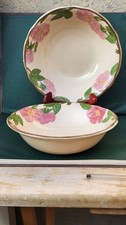 2-pc Franciscan Desert Rose Serving Bowls 8 6/8in VGC