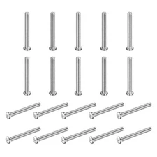 50 Pcs M4x35-0.7mm Phillips Pan Head Machine Screws, Carbon Steel Full Thread