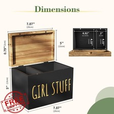 Nyellevario Tampon Holder Black Feminine Product Organizer Box