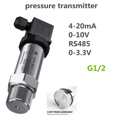 G1/2'' 4-20mA Pressure Sensor0-10V 1bar/10bar/100bar Oil Gas Pressure Transmitter