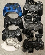 Lot of 6 Broken Controllers PS2 PS3 Xbox One Sixaxis Dualshock For PARTS REPAIR