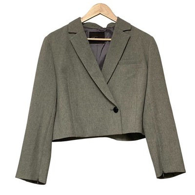 Droite lautreamont Plamical Twill Short Jacket Size 2 Gray Women USED