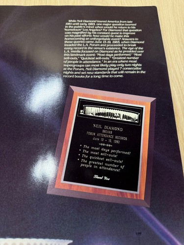 Neil Diamond 1984 Concert Tour Souvenir Program Book - Picture 3 of 4
