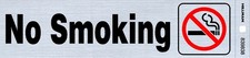 Hillman No Smoking Sign 2X8 Inches Durable Mylar Self Adhesive Black Red