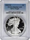 2005-W American Silver Eagle Dollar PR69DCAM PCGS Proof 69 Deep Cameo