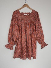 Doen Estee Dress Smocked Calico Canyon Blooms Mini Dress Size M Womens