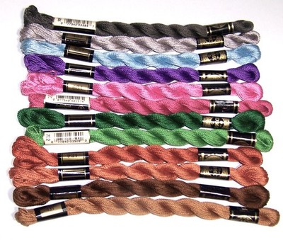 LOT of 12 skeins of DMC PEARL COTTON #5 embroidery needlepoint thread