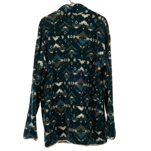 Columbia Helvetia Half Snap Fleece Green Mountain Print Men's Size XLT - Picture 8 of 8