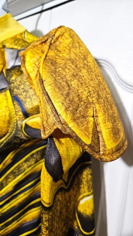 Power Rangers Movie Yellow Ranger Girls Costume JUMPSUIT ONLY Disguise Kids 7-8 - Image 4 of 4