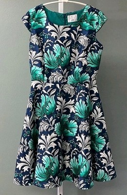 Dressed Up by Gymboree Women's Floral Fit and Flare Dress Size 12 NWOT 
